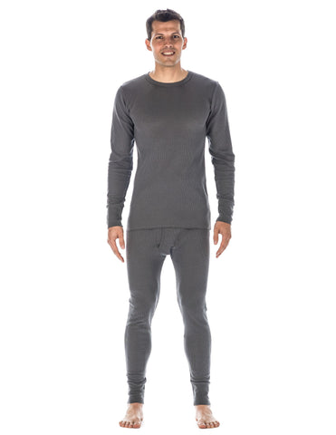 Men's Classic Waffle Knit Thermal Top and Bottom Set