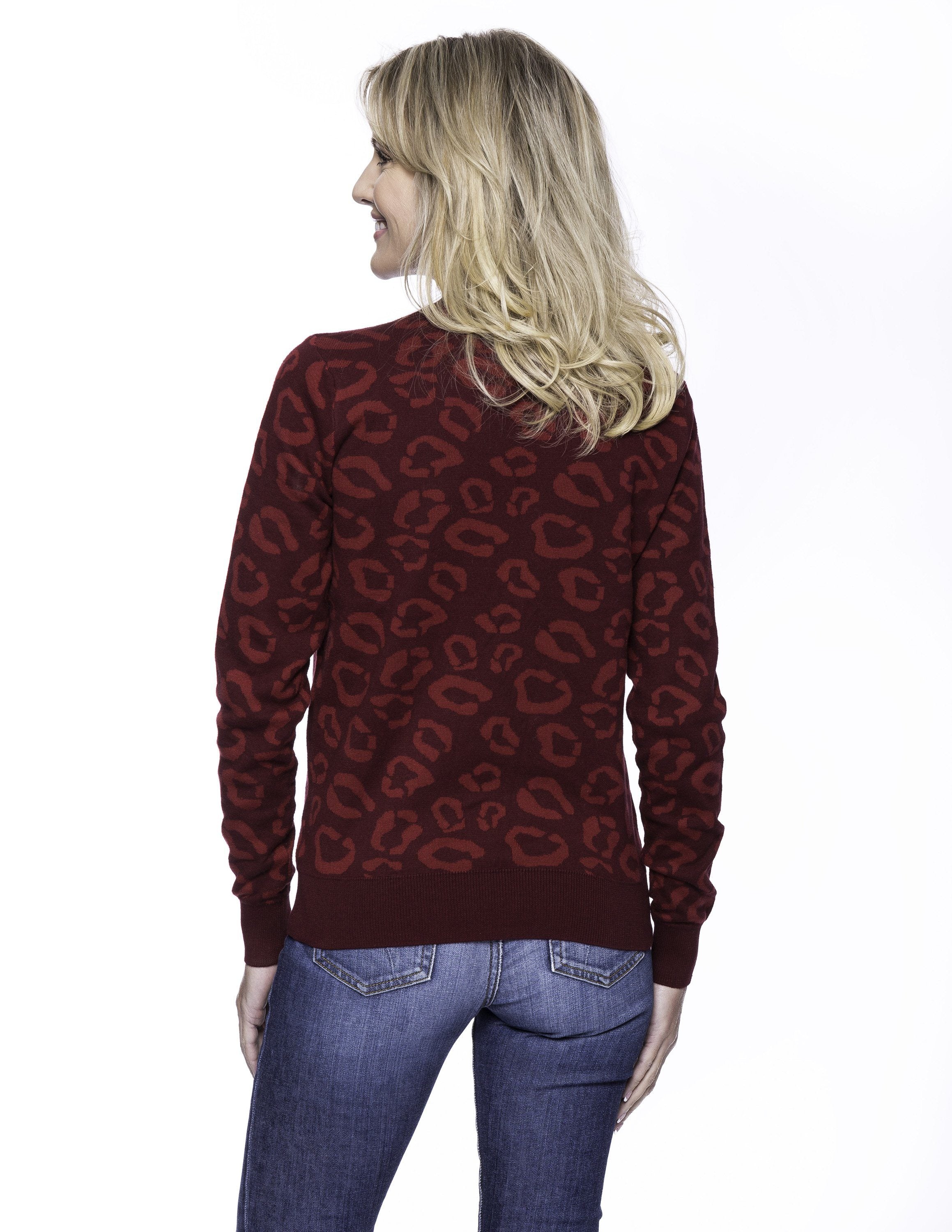 Leopard Burgundy