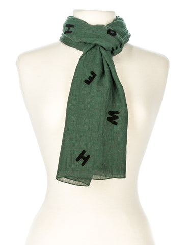 Embroidered Alphabets Spring Scarf