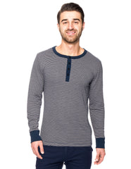 Men's Double Layer Thermal Long Sleeve Henley Top