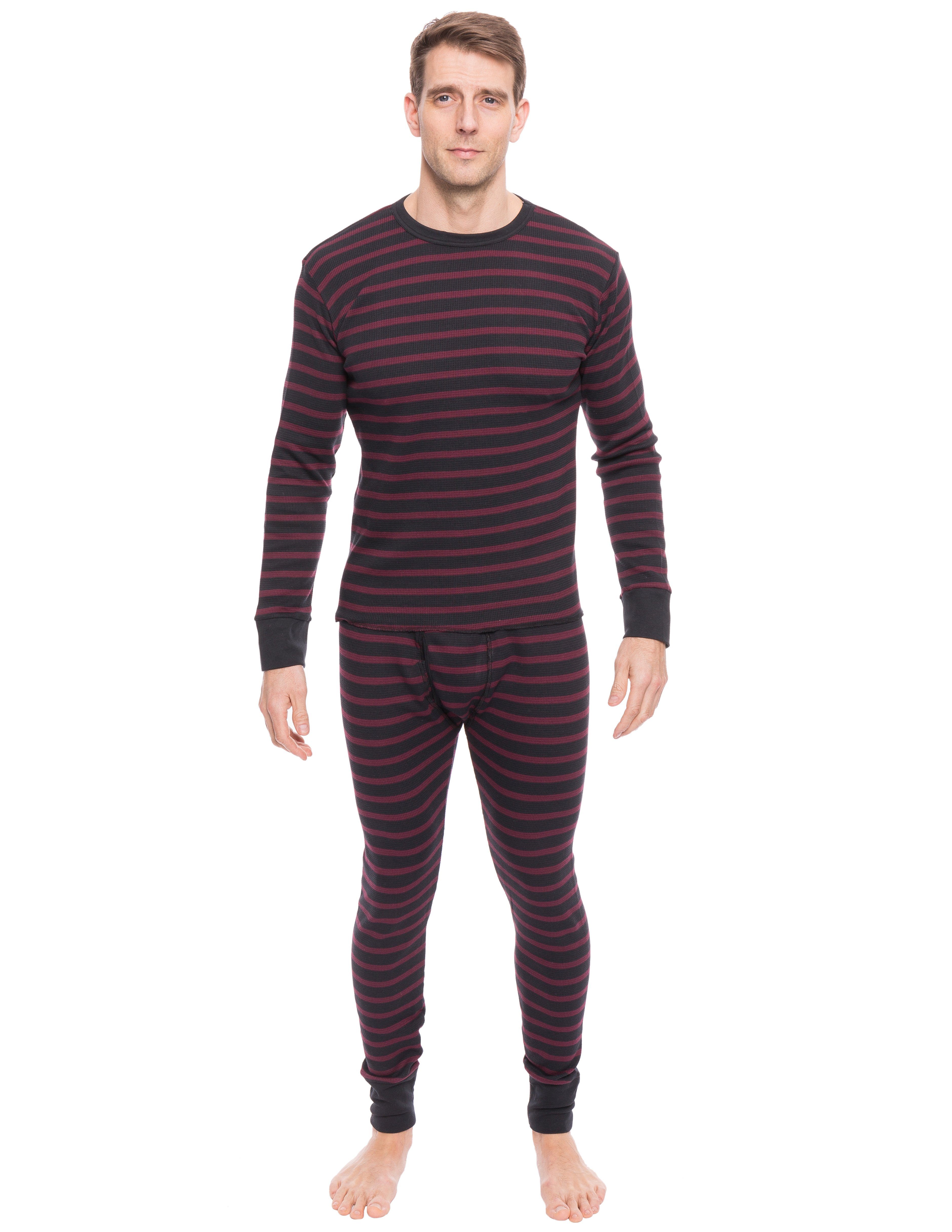 Men's Extreme Cold Waffle Knit Thermal Top and Bottom Set