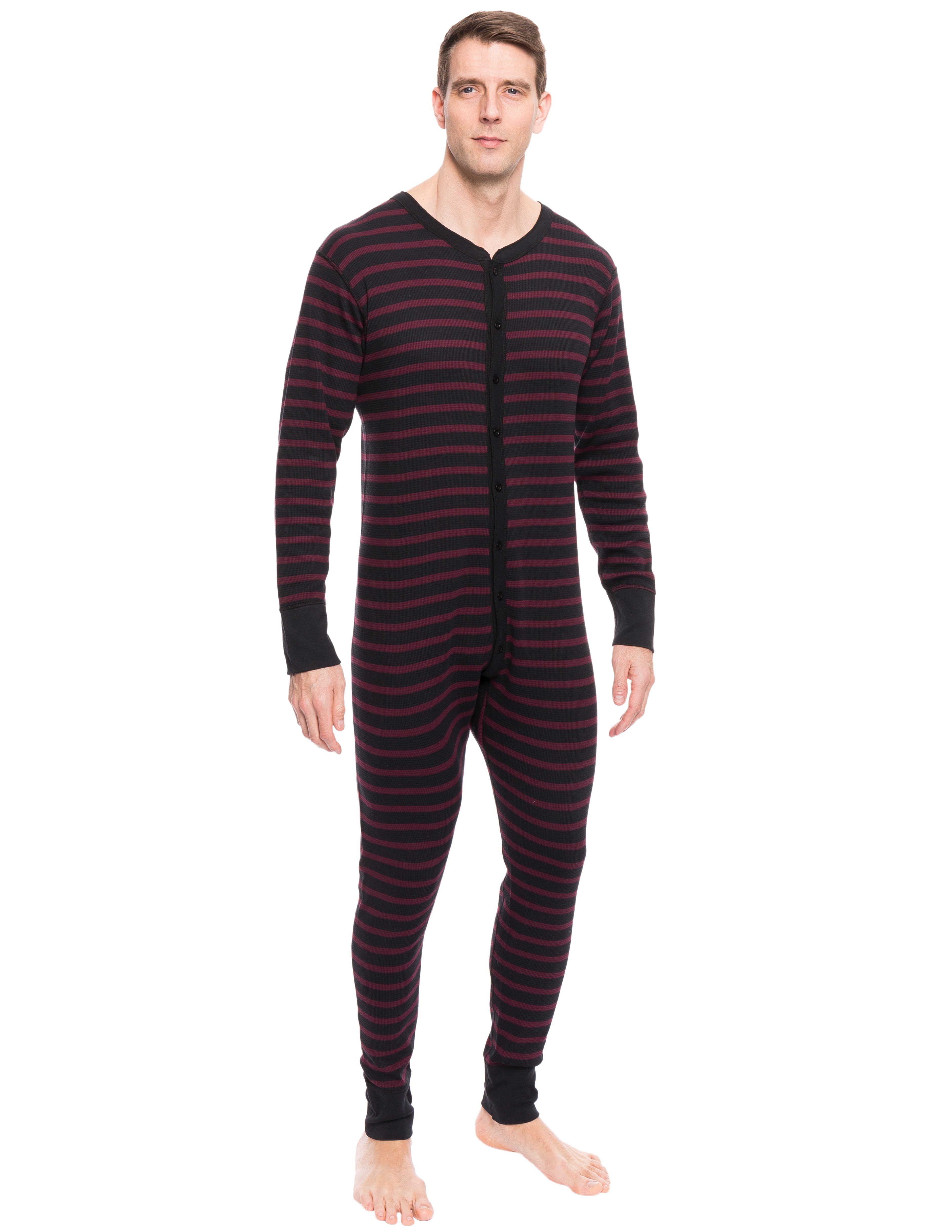 Men's Waffle Knit Thermal Union Suit