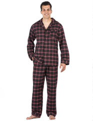 Men's Premium 100% Cotton Flannel Pajama Sleepwear Set (Relaxed Fit)