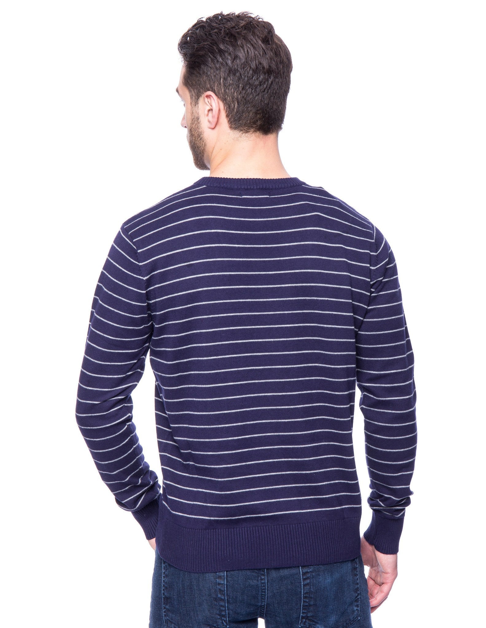 Stripes Navy/Heather Grey