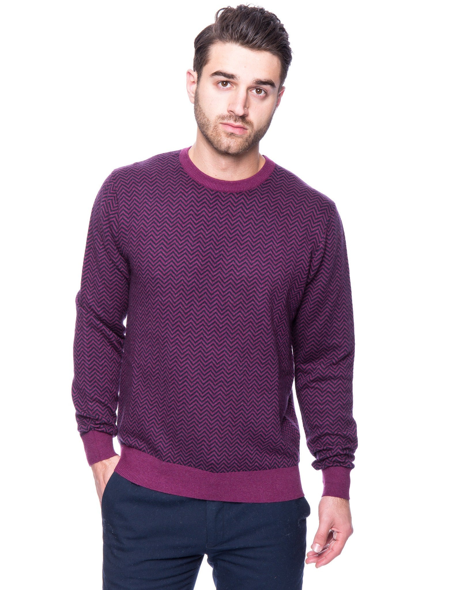 Chevron Purple/Navy