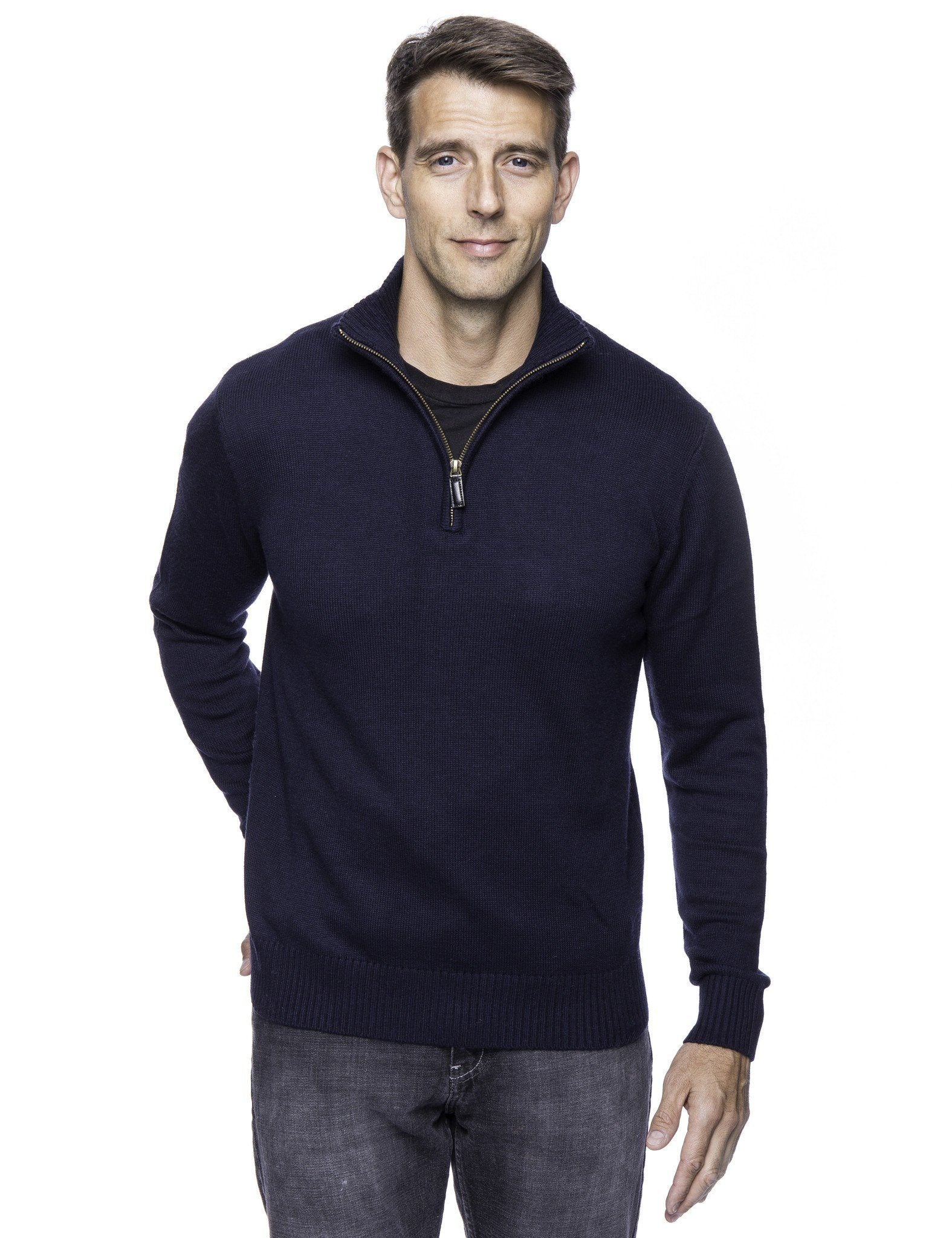 Box-Packaged Tocco Reale Men's Gift Packaged Cashmere Blend Half Zip  Pullover Sweater