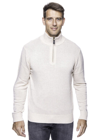 Box-Packaged Tocco Reale Men's Gift Packaged Cashmere Blend Half Zip Pullover Sweater