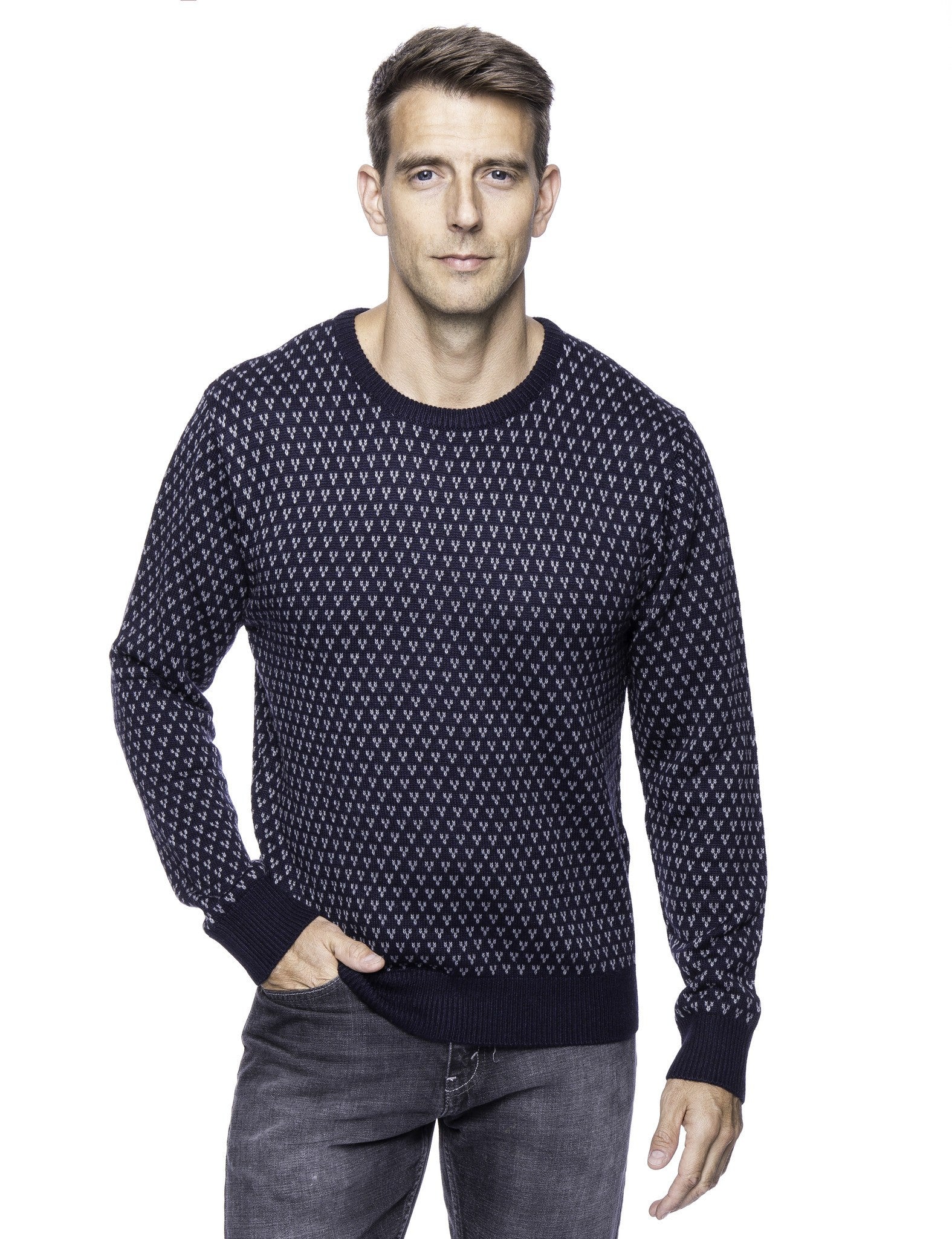 Box-Packaged Tocco Reale Men's Wool Blend Crew Neck Pullover