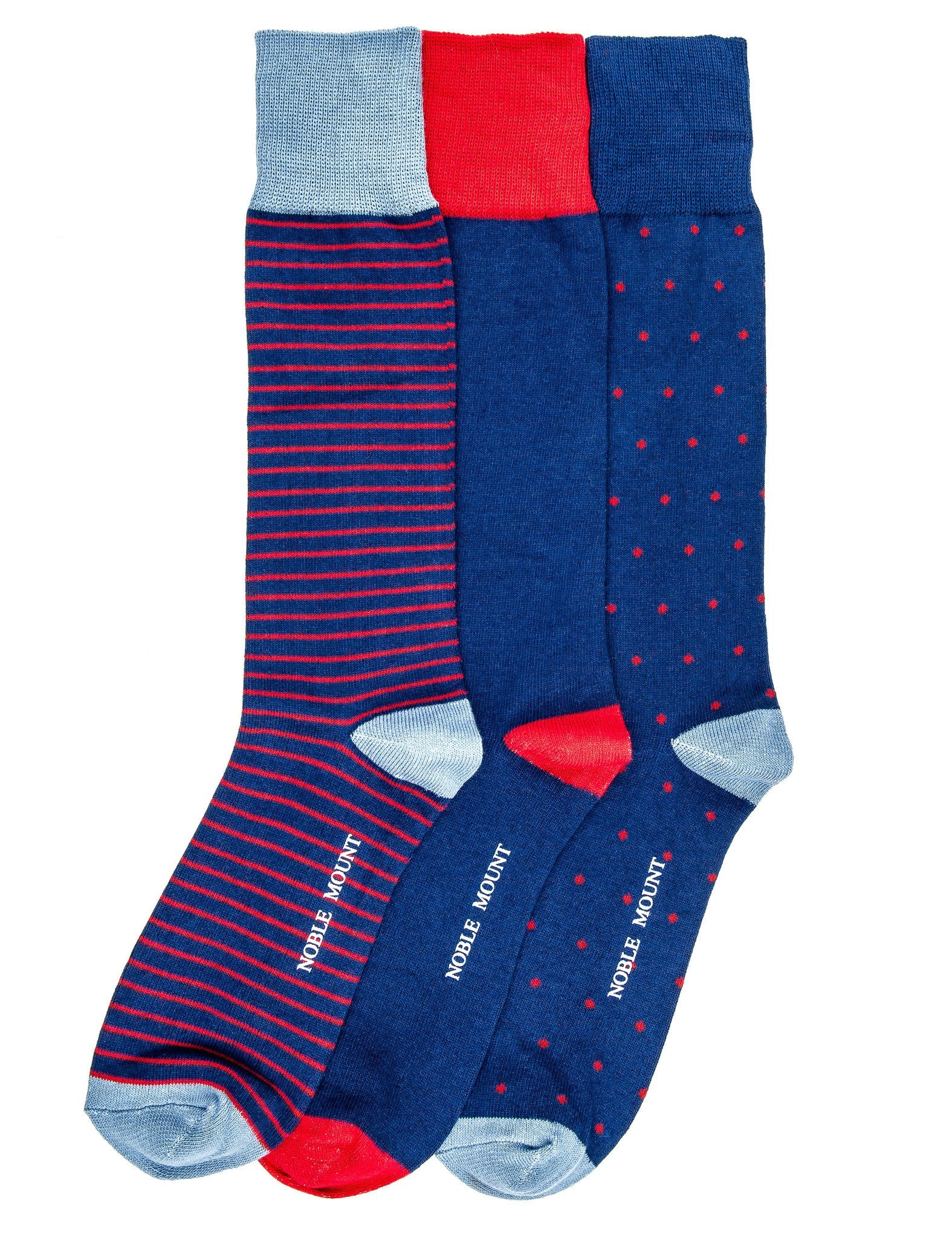 Men's Combed Cotton Dress Socks 3-Pack