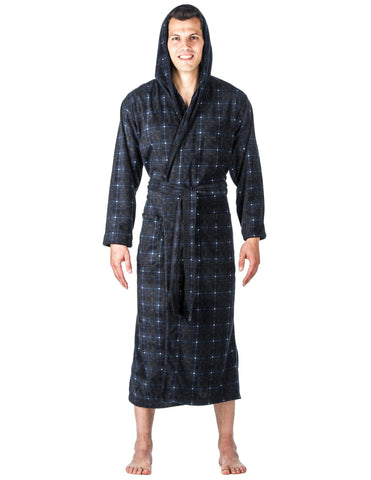 Men's Microfleece Hooded Robe