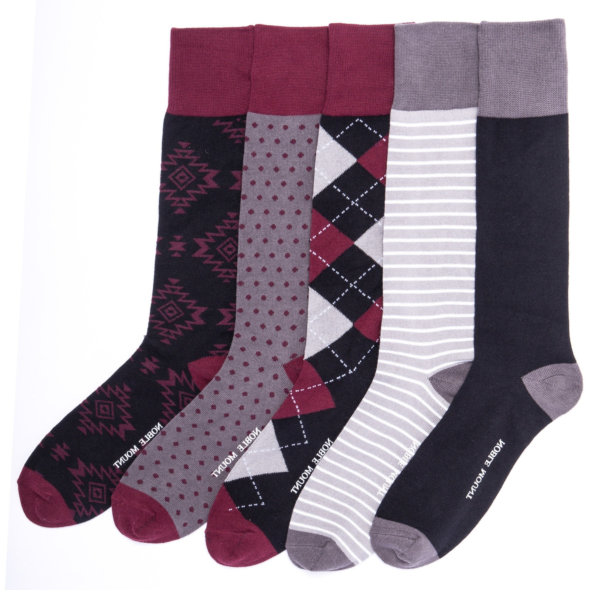 Men's Combed Cotton Weekday Dress Socks 5-Pack