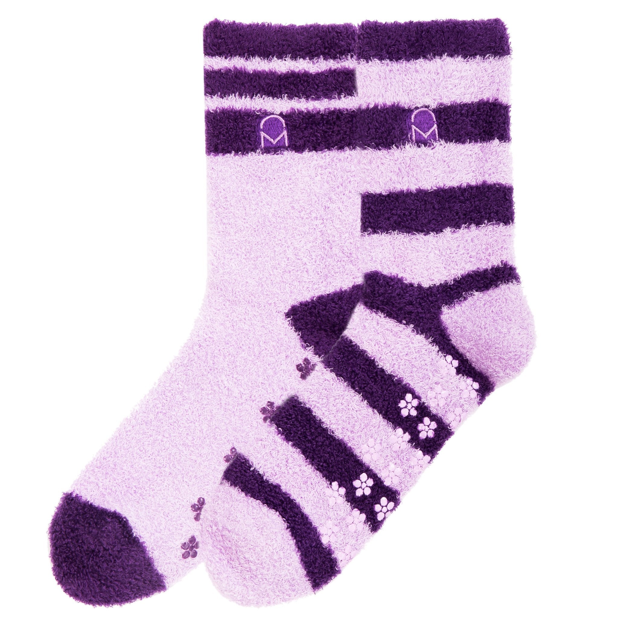 Women's Non-Skid Warm Soft and Fuzzy Lavender Infused 2-Pair Pack