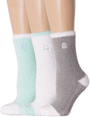 Women's (3 Pairs) Soft Anti-Skid Fuzzy Winter Crew Socks