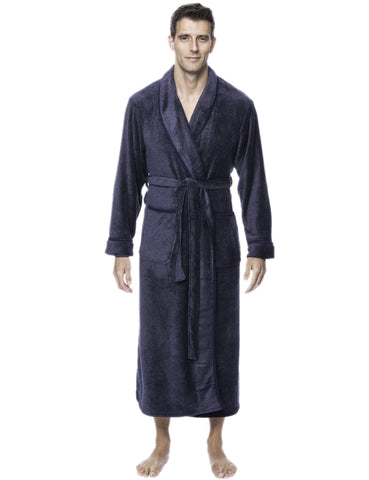 Men's Premium Coral Fleece Full Length Plush Spa/Bath Robe