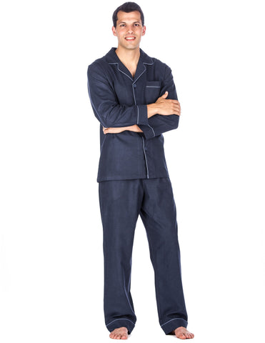 Men's Premium 100% Cotton Flannel Pajama Sleepwear Set (Relaxed Fit)