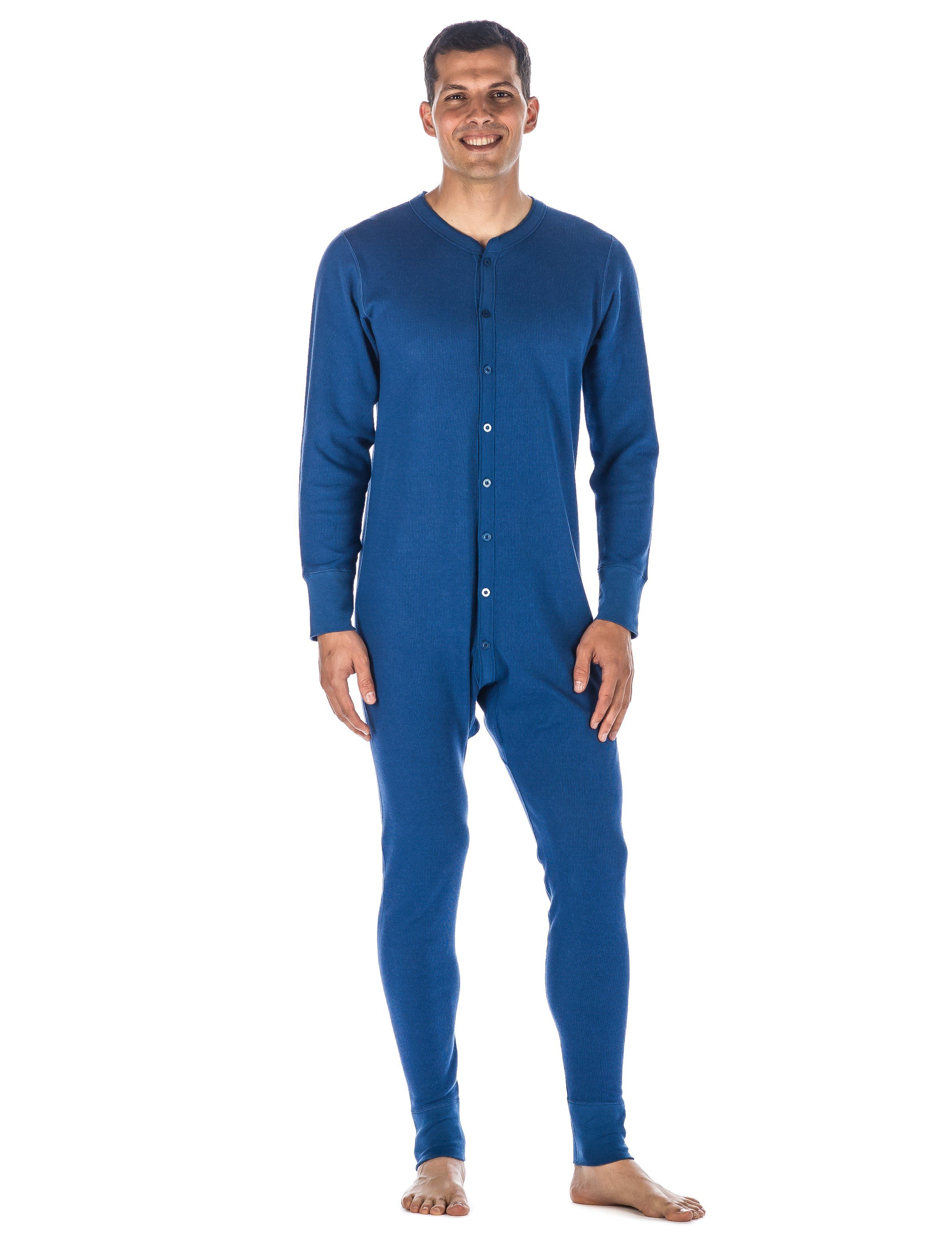 Thermal union suit with sales flap