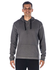 Men's Solid Thermal Lounge Hoodie - with Contrast Stitching