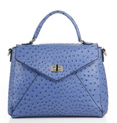 Ostrich Finish Envelope Satchel Bag