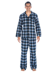 Men's Premium 100% Cotton Flannel Pajama Sleepwear Set (Relaxed Fit)