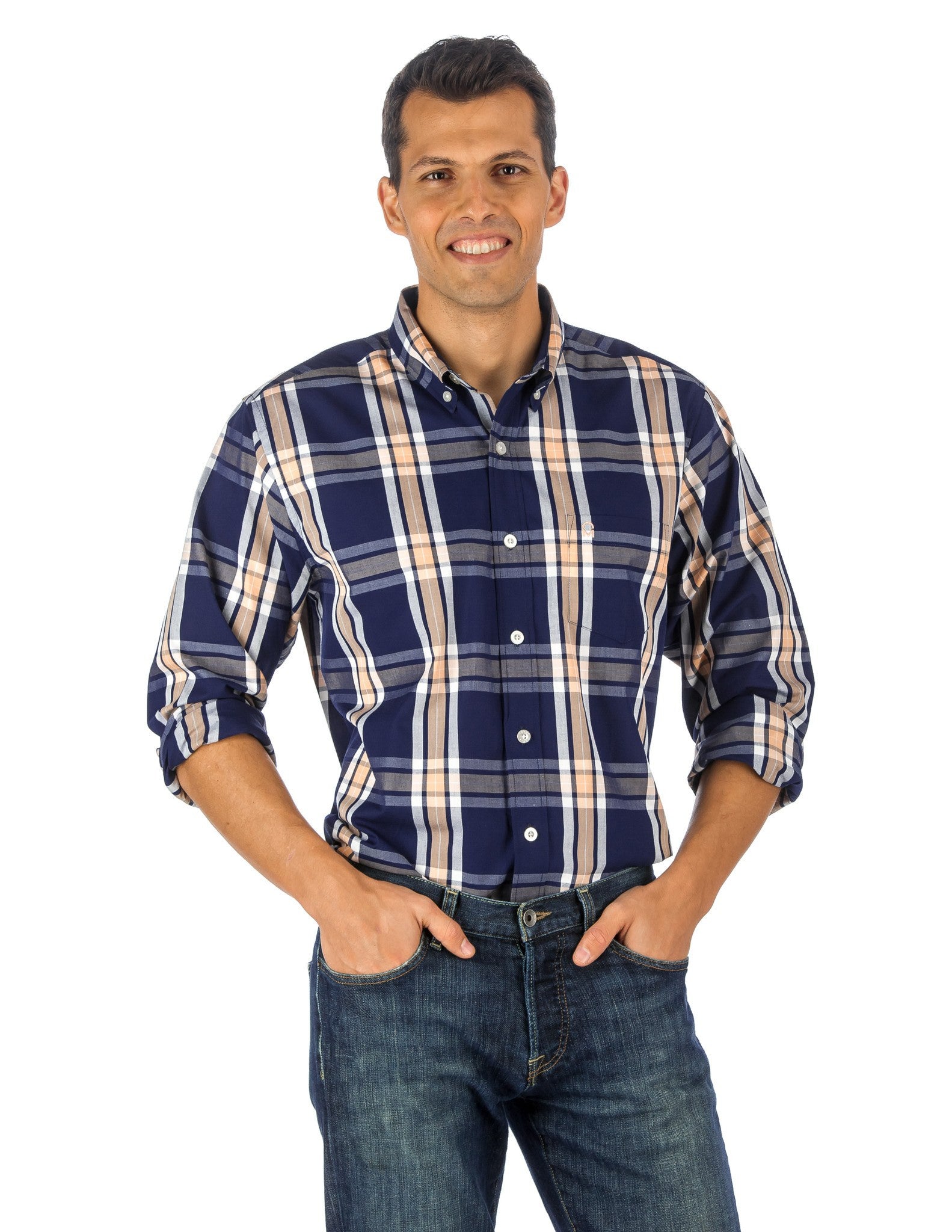 Men's 100% Cotton Casual Shirt - Regular Fit