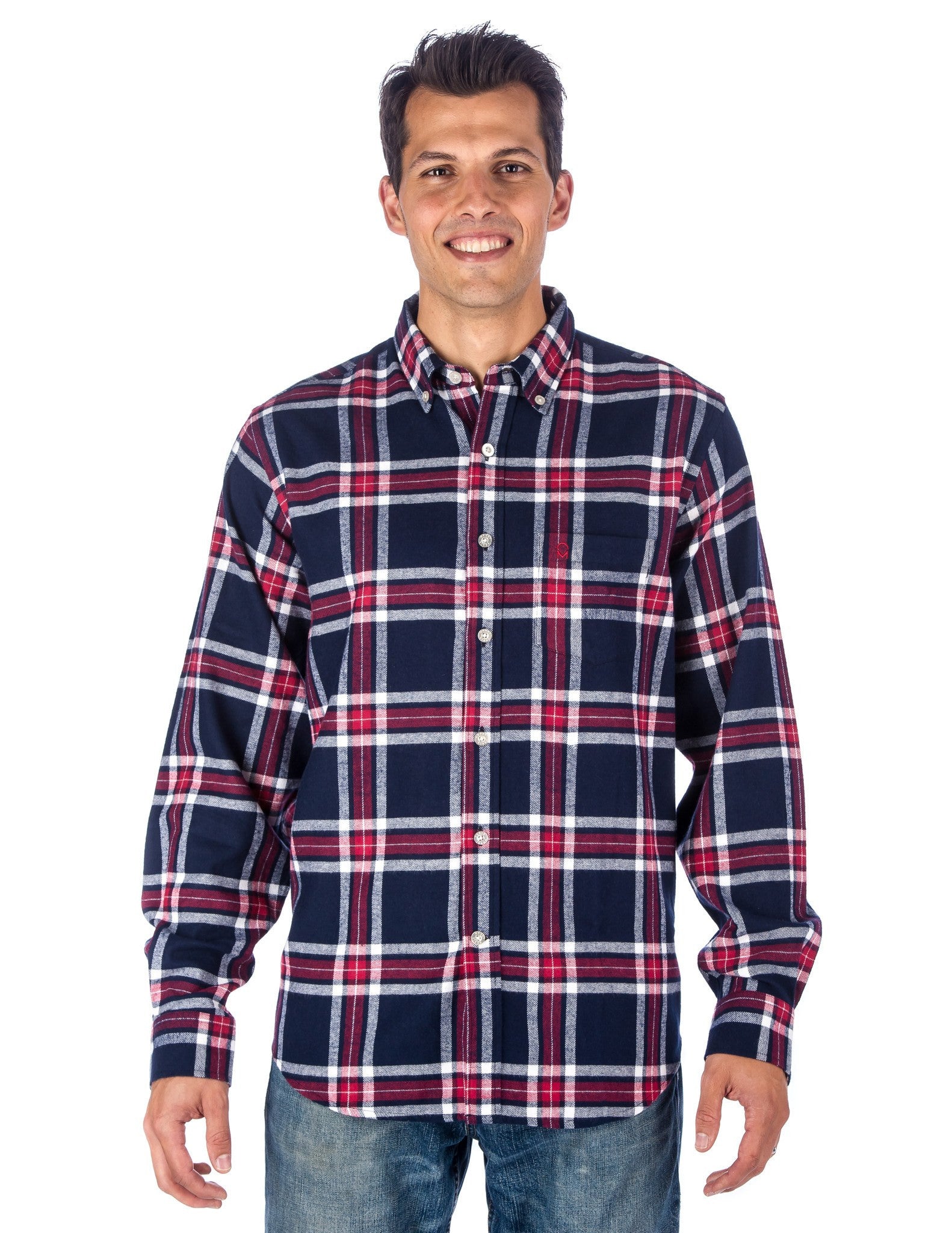 Navy-Red Plaid