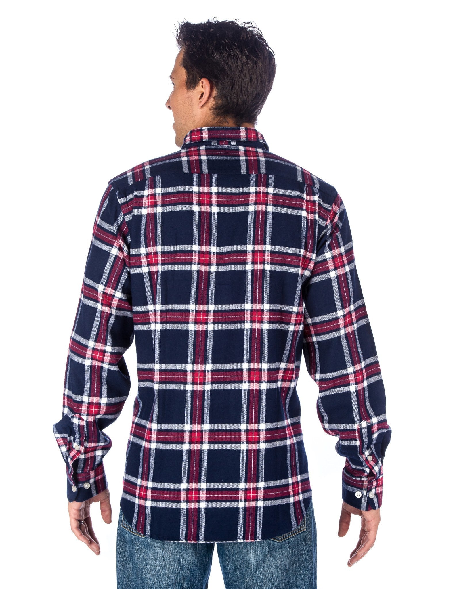 Navy-Red Plaid