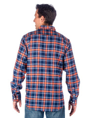 Navy-Rust Plaid