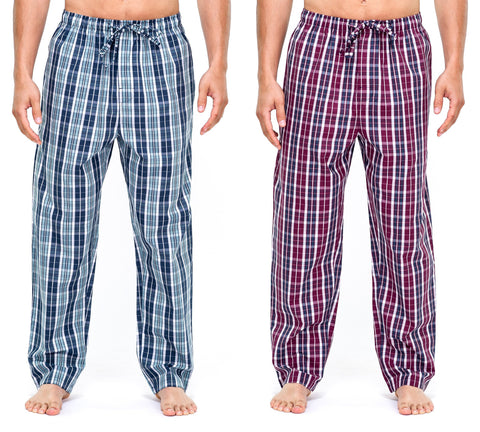 Men's Premium Cotton Lounge/Sleep Pants - 2 Pack