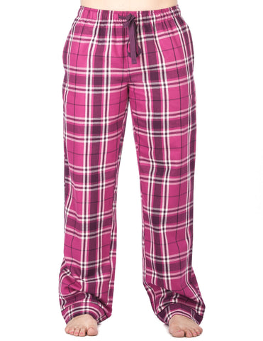 Relaxed Fit Womens Premium 100% Cotton Flannel Lounge Pants