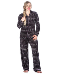 Box Packaged Women's Microfleece Pajama Sleepwear Set
