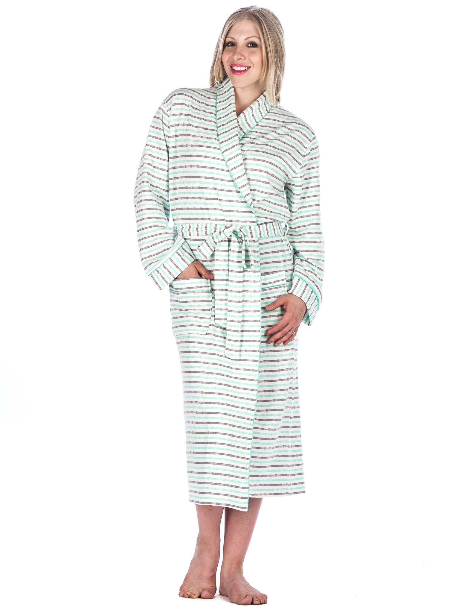 Women's Double Layer Knit Jersey Robe