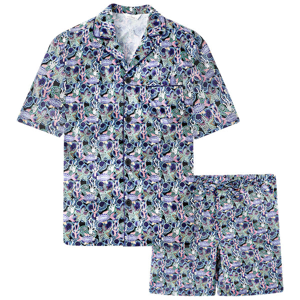 Noble Mount Men's Premium Satin Short Pajama Set