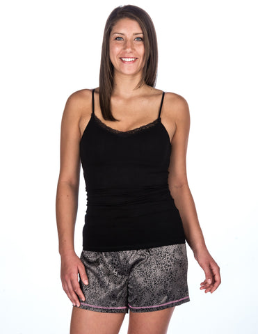 Women's Premium Satin Shorts and Cami Sleep Set