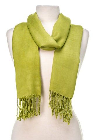 Gift Packaged Olive N Figs" Solid Plain Pashmina Stole/Scarf/Wrap with a Complimentary Gift - 25 Vibrant Colors"