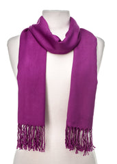 Gift Packaged Olive N Figs" Solid Plain Pashmina Stole/Scarf/Wrap with a Complimentary Gift - 25 Vibrant Colors"
