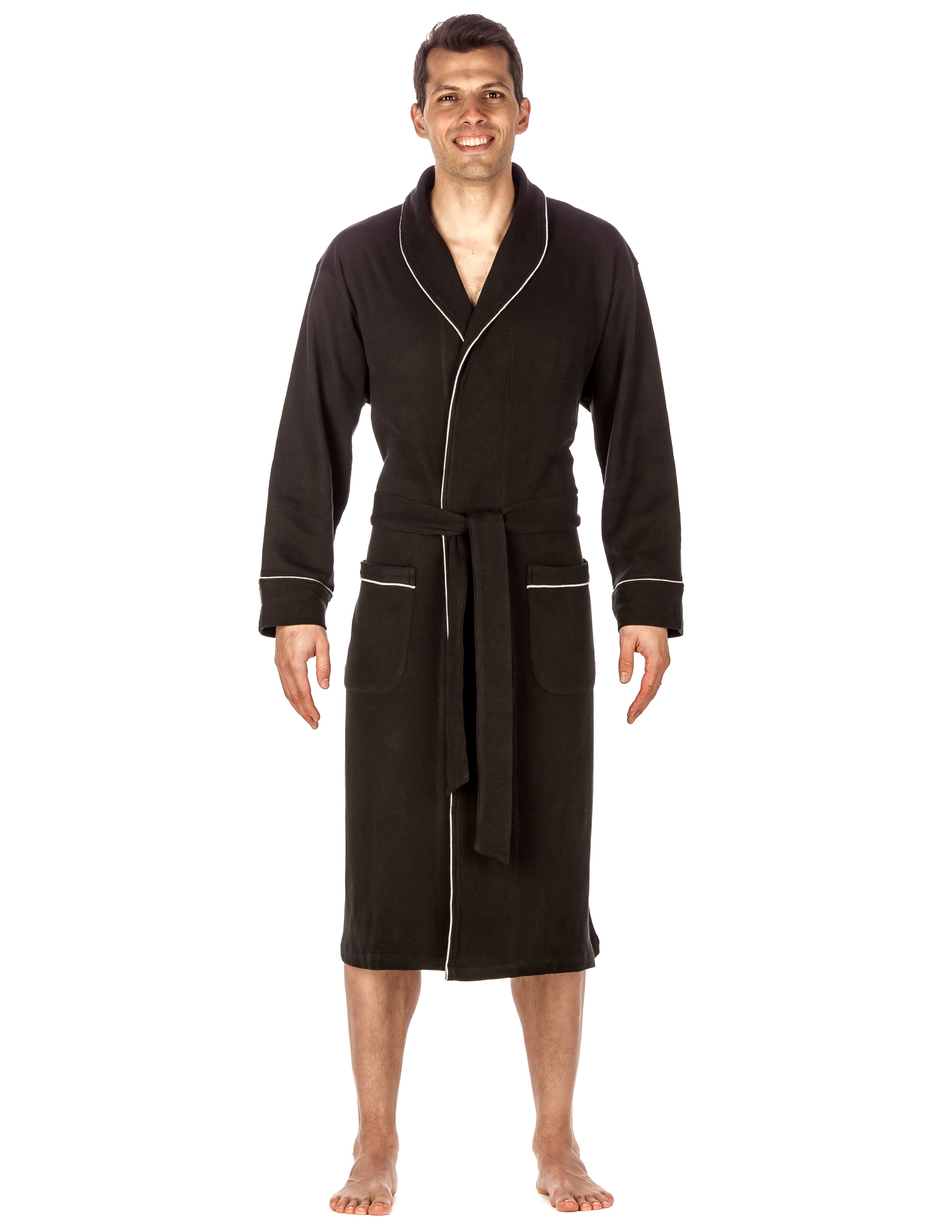 Men's waffle kimono robe deals