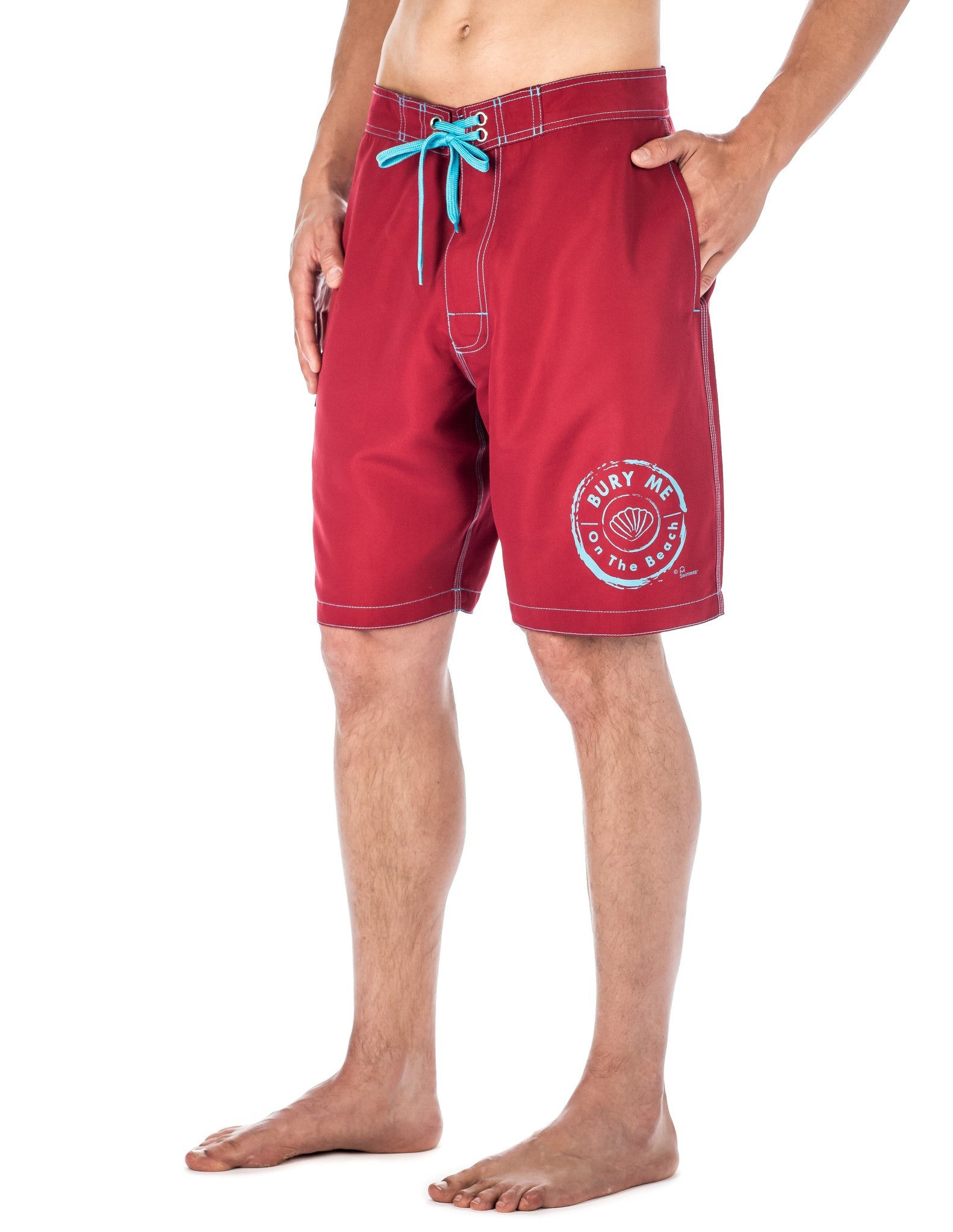 Men's Premium Swim Boardshorts - With Beach Attitude Stamps