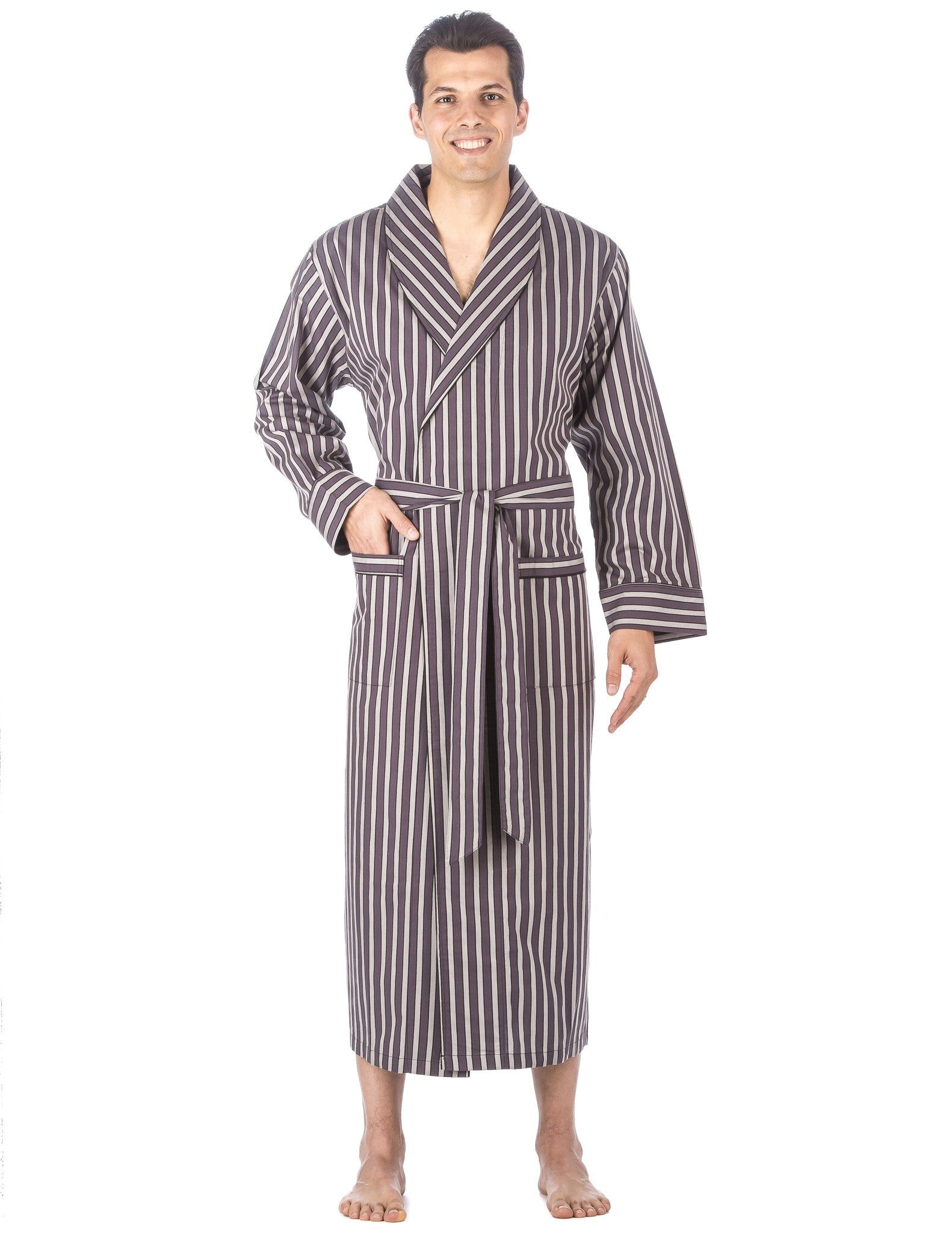 Men's Premium 100% Cotton Full-Length Robe