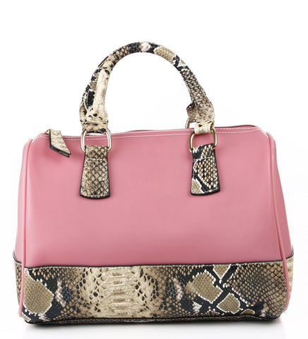 Noble Mount Snake Accent Lorraine Satchel Bag