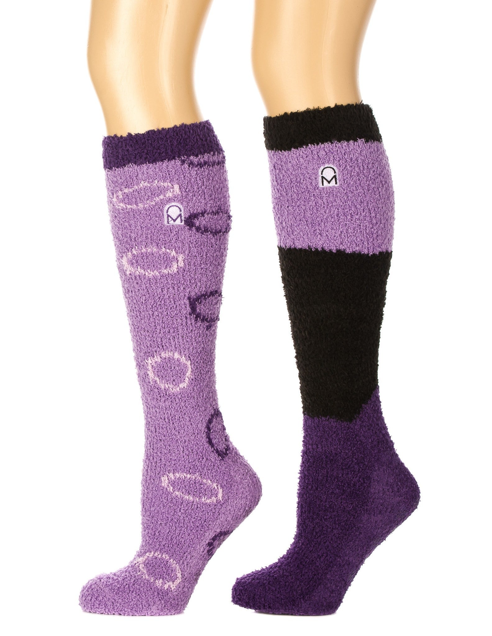 Women's (2 Pairs) Soft Anti-Skid Fuzzy Winter Knee High Socks