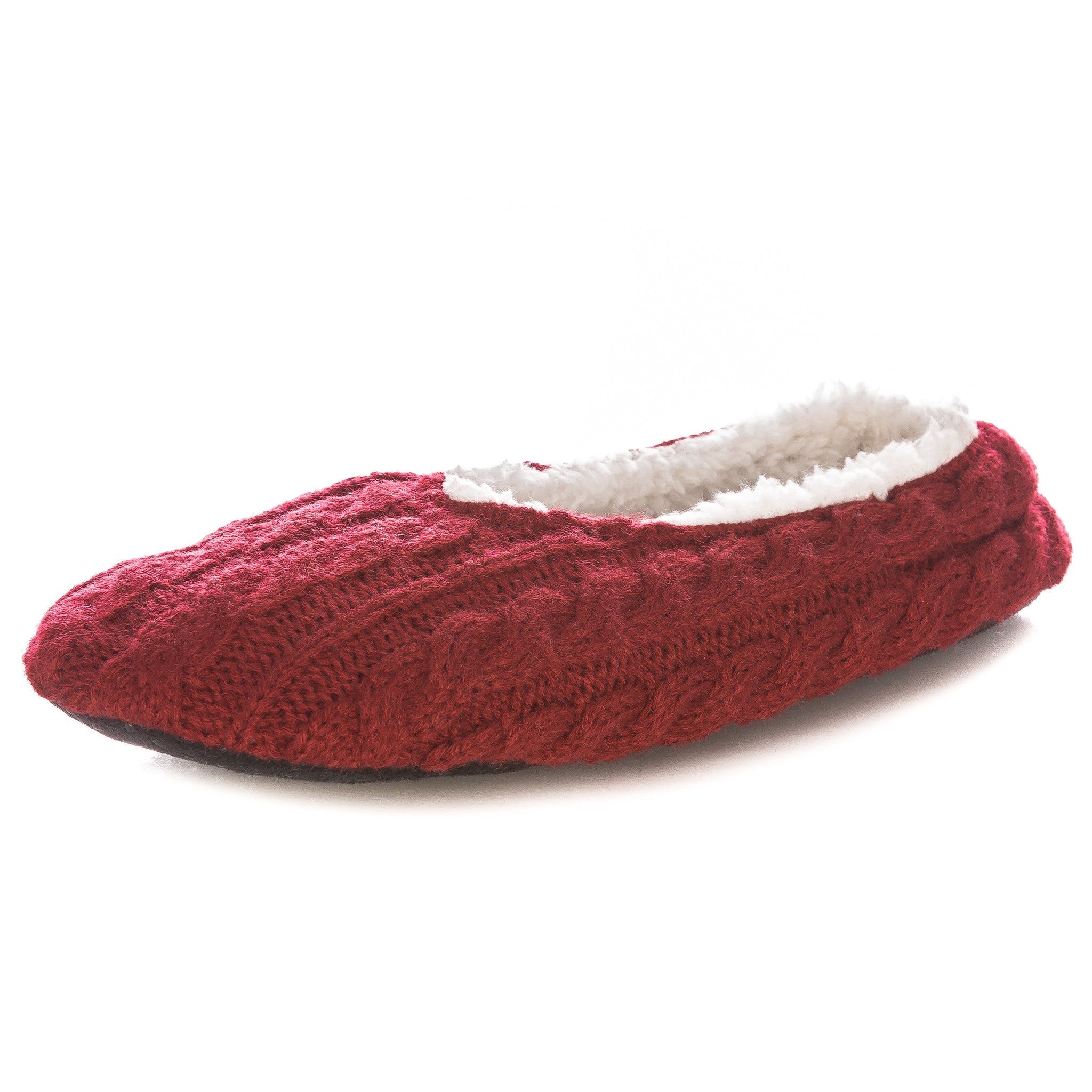 Women's Cable Knit Indoor Ballet Slippers