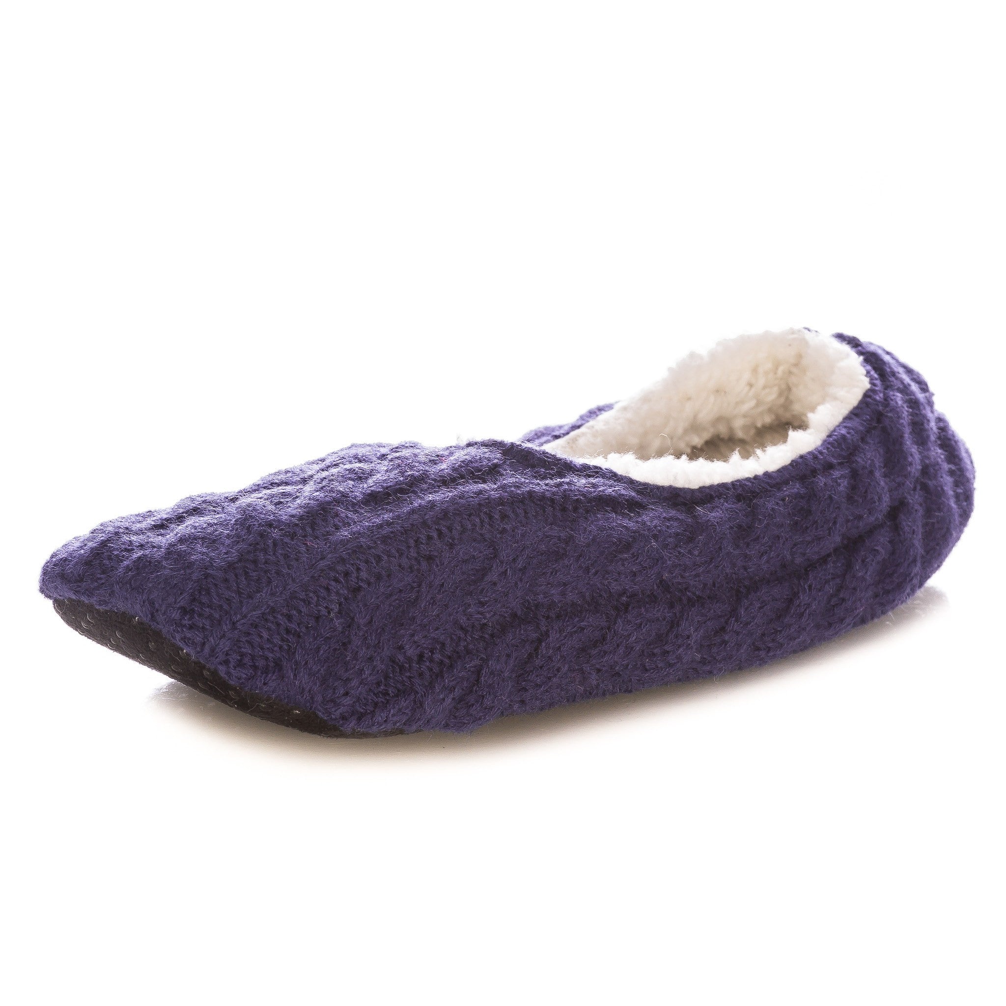 Women's Cable Knit Indoor Ballet Slippers