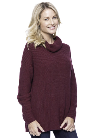 Box-Packaged Tocco Reale Women's Cashmere Blend Cowl Neck Sweater