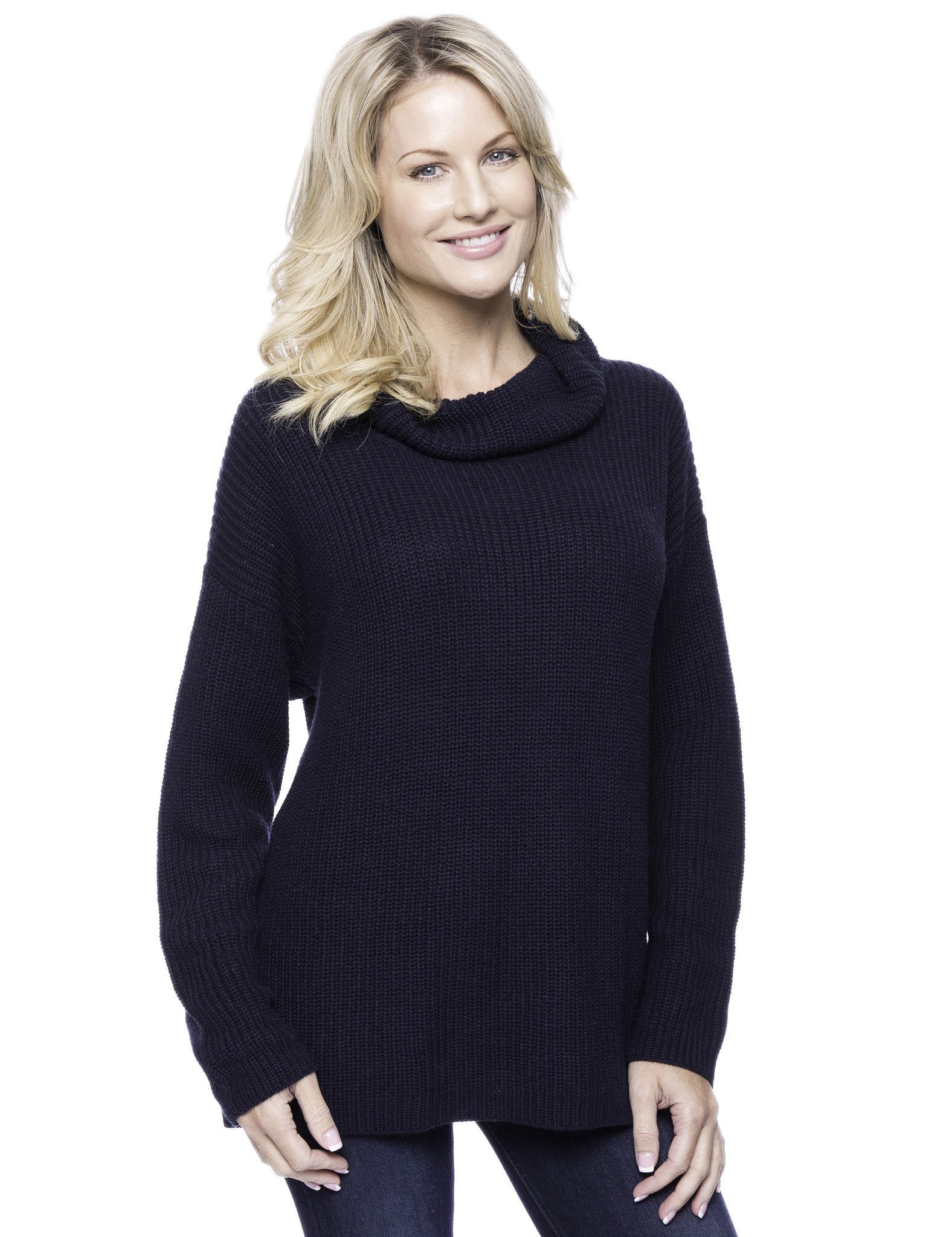 Box-Packaged Tocco Reale Women's Cashmere Blend Cowl Neck Sweater