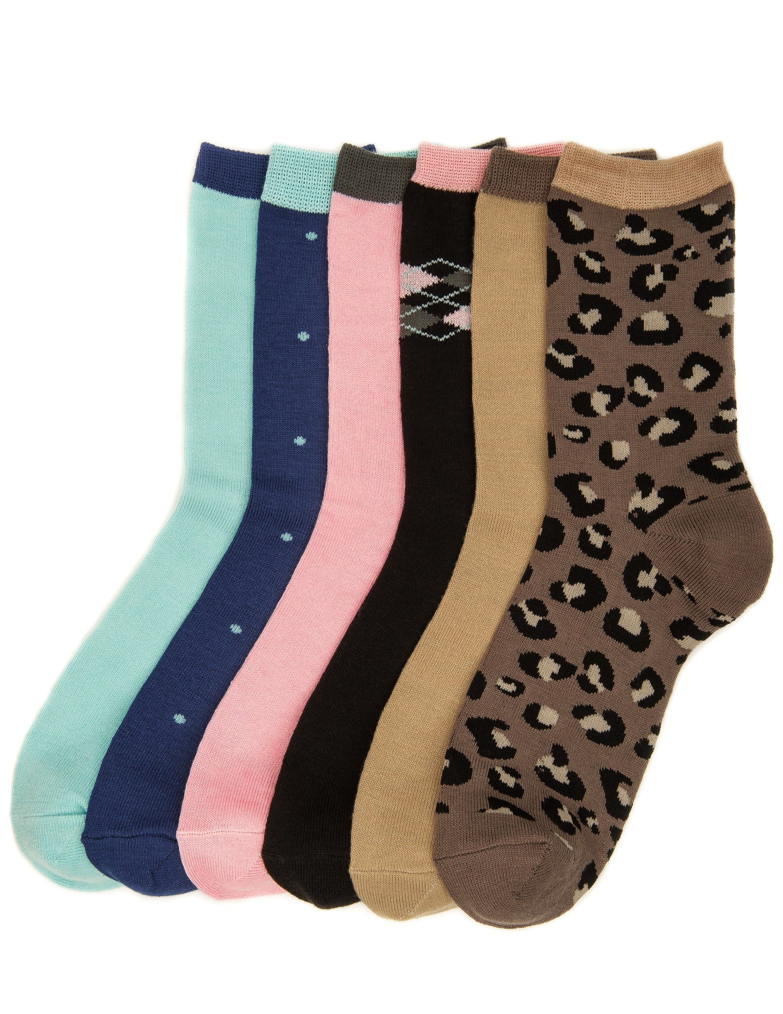 Noble Mount Women's Everyday Crew Socks - 6 Pairs