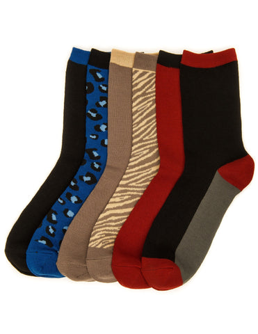 Women's Everyday Crew Socks - 6 Pairs