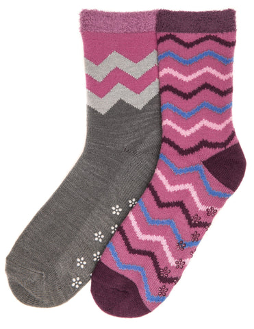 Women's Soft Premium Double Layer Winter Crew Socks - 2 Pairs