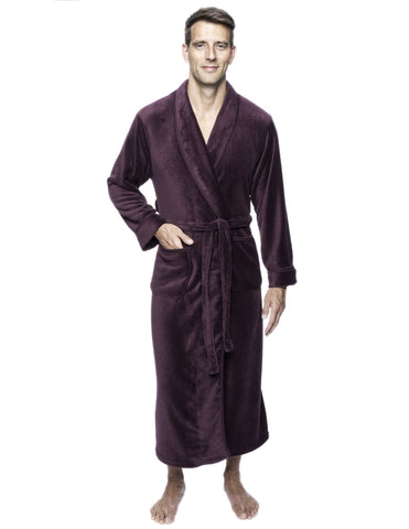 Twin Boat Men's Coral Fleece Plush Full Length Robe