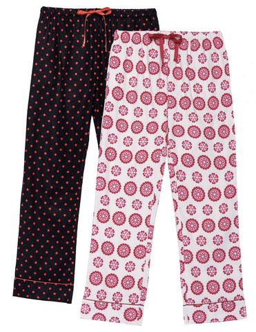 Women's 100% Cotton Flannel Lounge Pants (2-Pack)