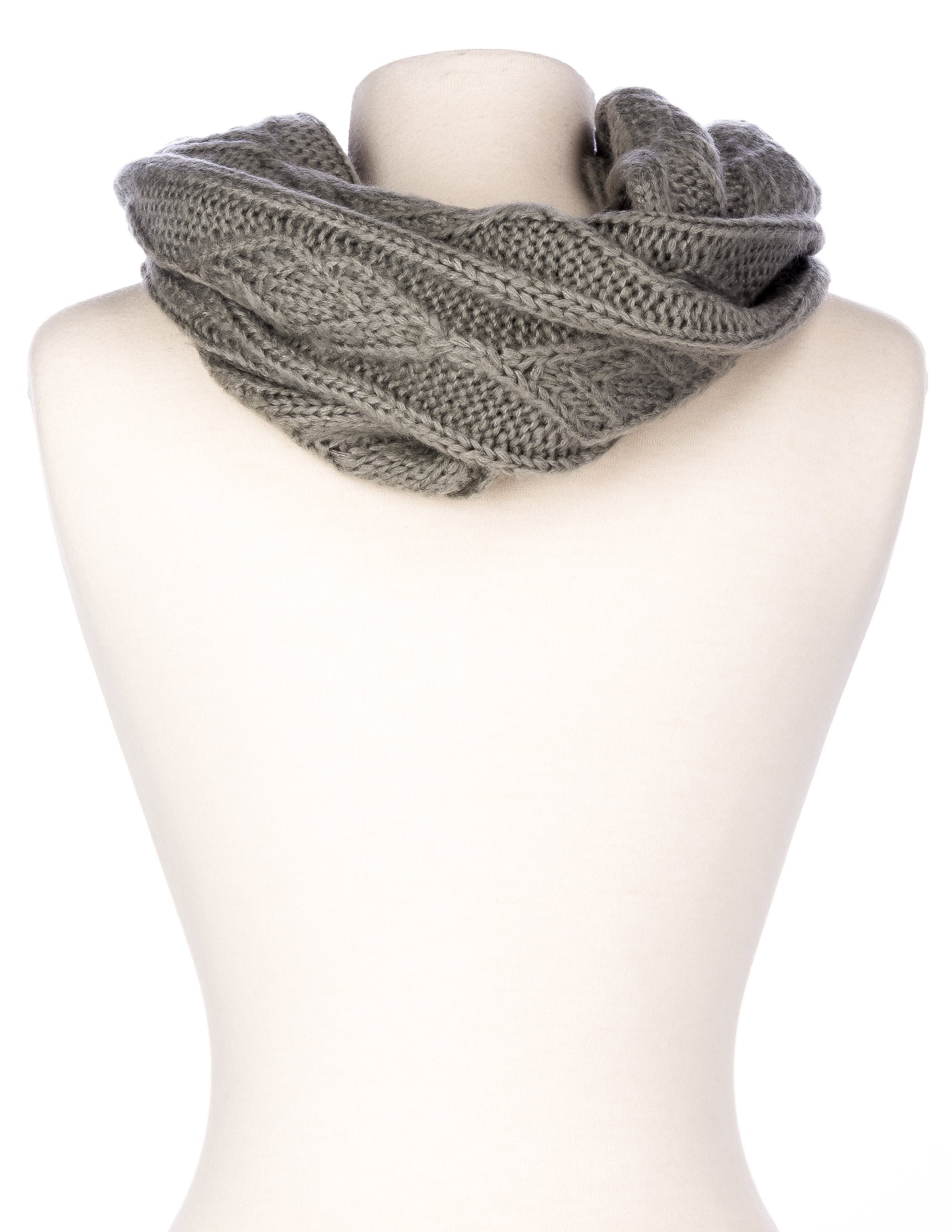 Noble Mount Mens Cable Knit Infinity Scarf